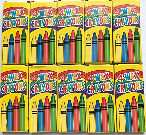 Gumoch 4 lápices de cera de colores para niños, 10 paquetes