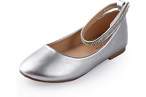 Nova Utopia Toddler Little Girls Dress Ballet Ankle Strap Flat Shoes