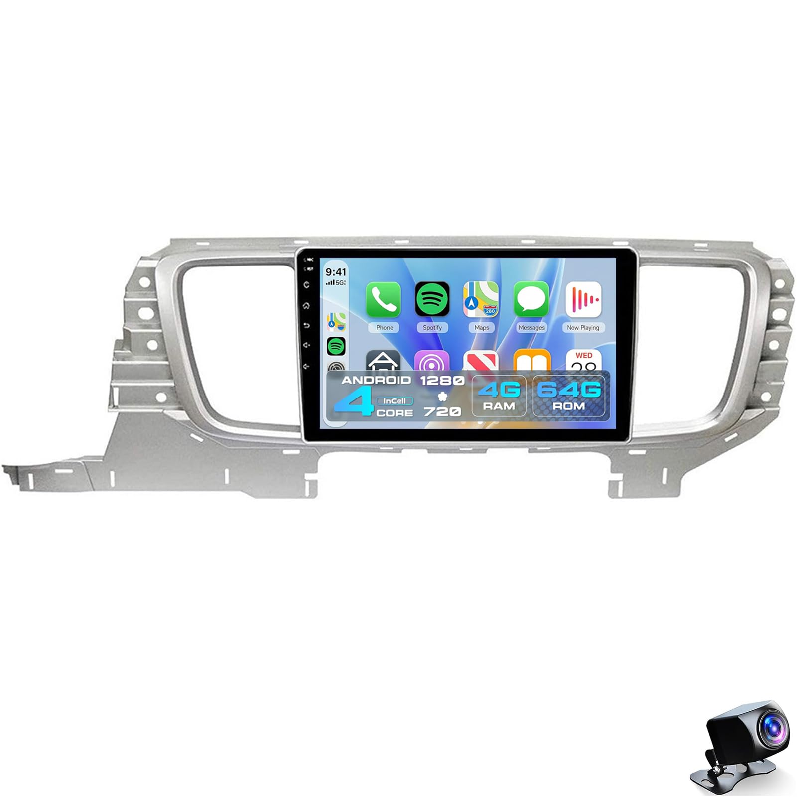 for Buick GL8 25S 2014-2018 Car Radio Android 15 Car Stereo Wireless Carplay Android Auto 9Inch 1280x800 IPS Touchscreen GPS Navigation DSP Bluetooth WiFi FM/RDS Camera Multimedia P(Color:4CORE 2+64G)