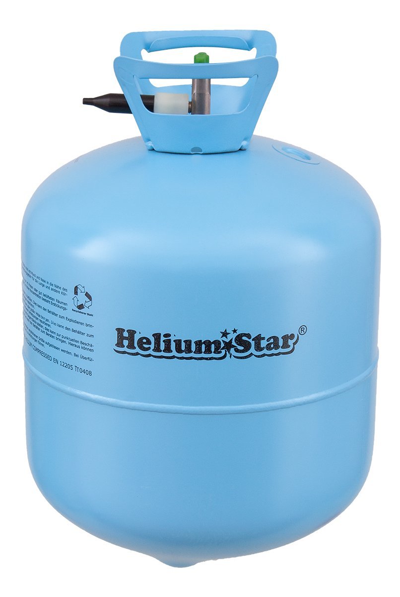 HeliumStar - Bombola di gas elio per palloncini con 420 litri per gonfiare fino a 50 palloncini, per feste e diverse occasioni, Blu