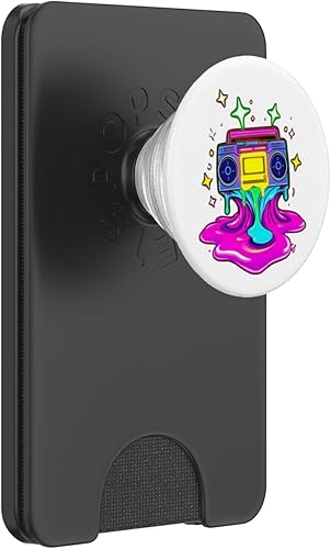 Miniatura 1 de Retro Boombox Colorful Street Art Urban Style Gift Idea PopSockets PopWallet for MagSafe