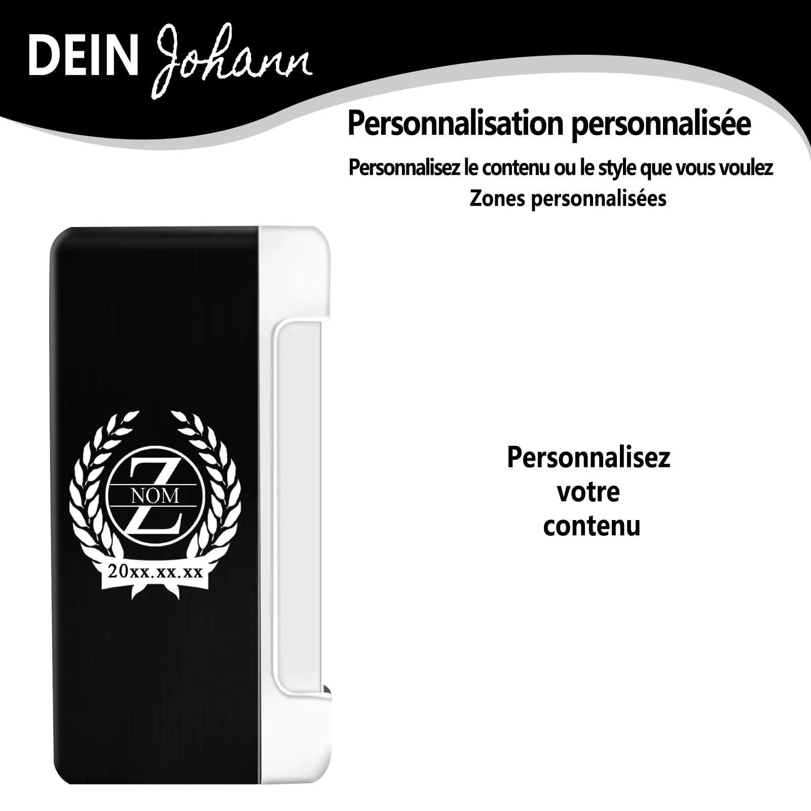 Briquet Personnalisé Briquet Métallique Résistant aux Tempêtes - Gaz Flamme Bleue Métallique, Cadeau Homme Exigeant Fête des Pères Luxe