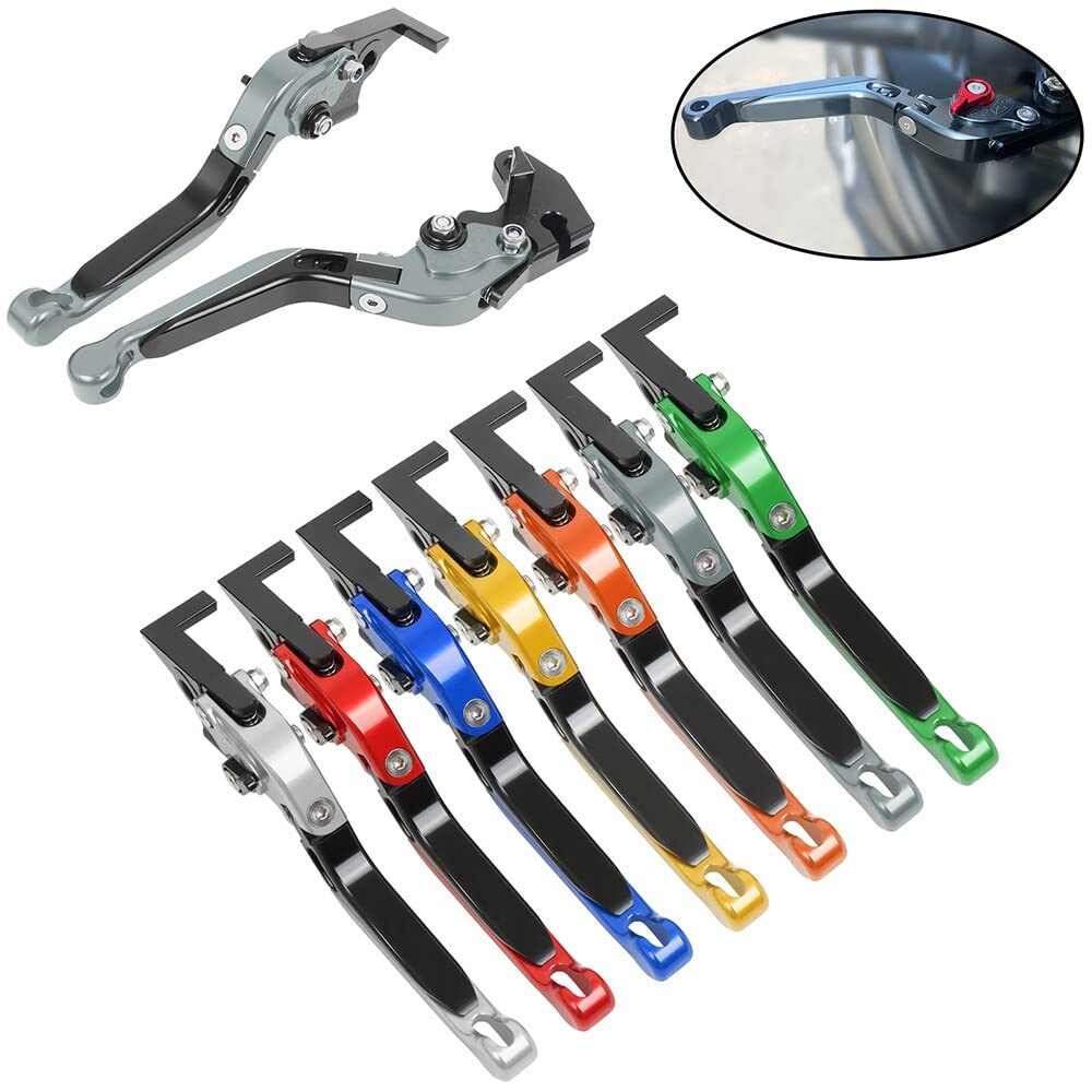KKAIRA Palanca de Freno y Embrague para Honda CB599 CB600 Hornet CB 599 CB 600 1998-2006 CB919 CB 919 2002-2007 Palancas de Embrague de Freno Ajustables para Motocicleta