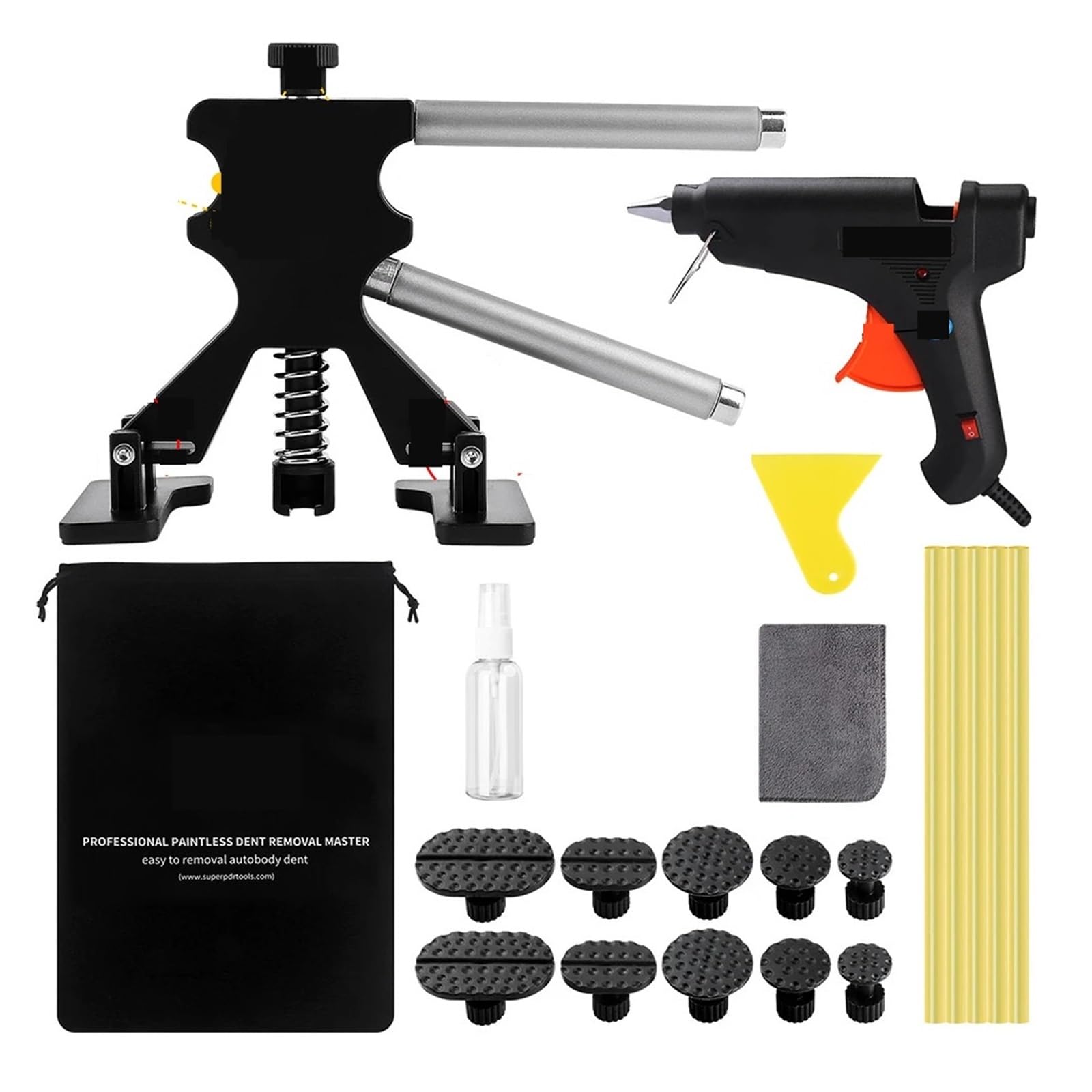 Kit de reparación de abolladuras de carrocería Kits De Reparación De Abolladuras De Coche, Herramientas Manuales De Metal T For Abolladuras, Martillo Deslizante Sin Pintura, Herramientas De Eliminació