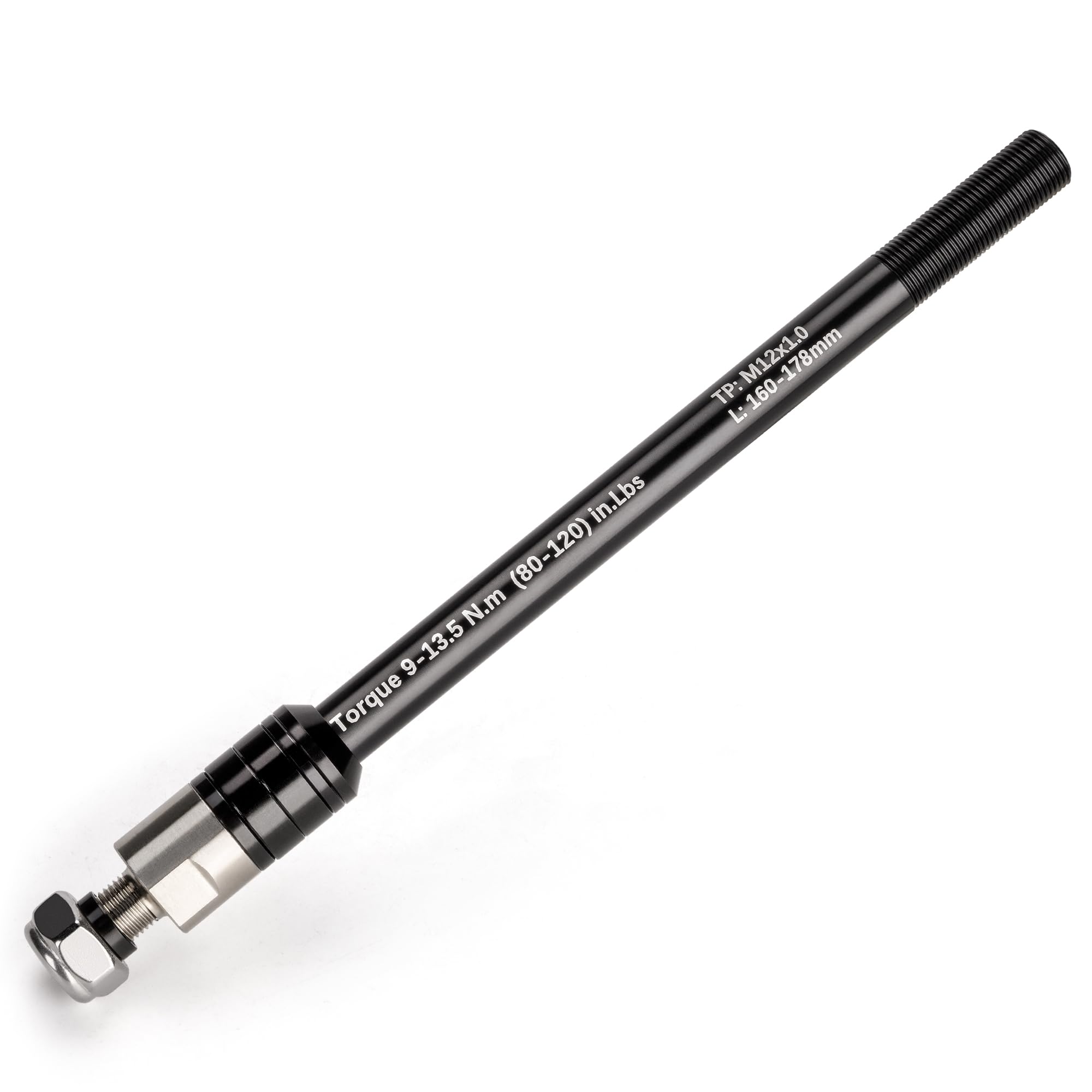Asse passante da 12 mm per rimorchi bicicletta – Adattatore asse posteriore filettatura M12 x 1,0 gancio traino MTB bici corsa gravel bike nero
