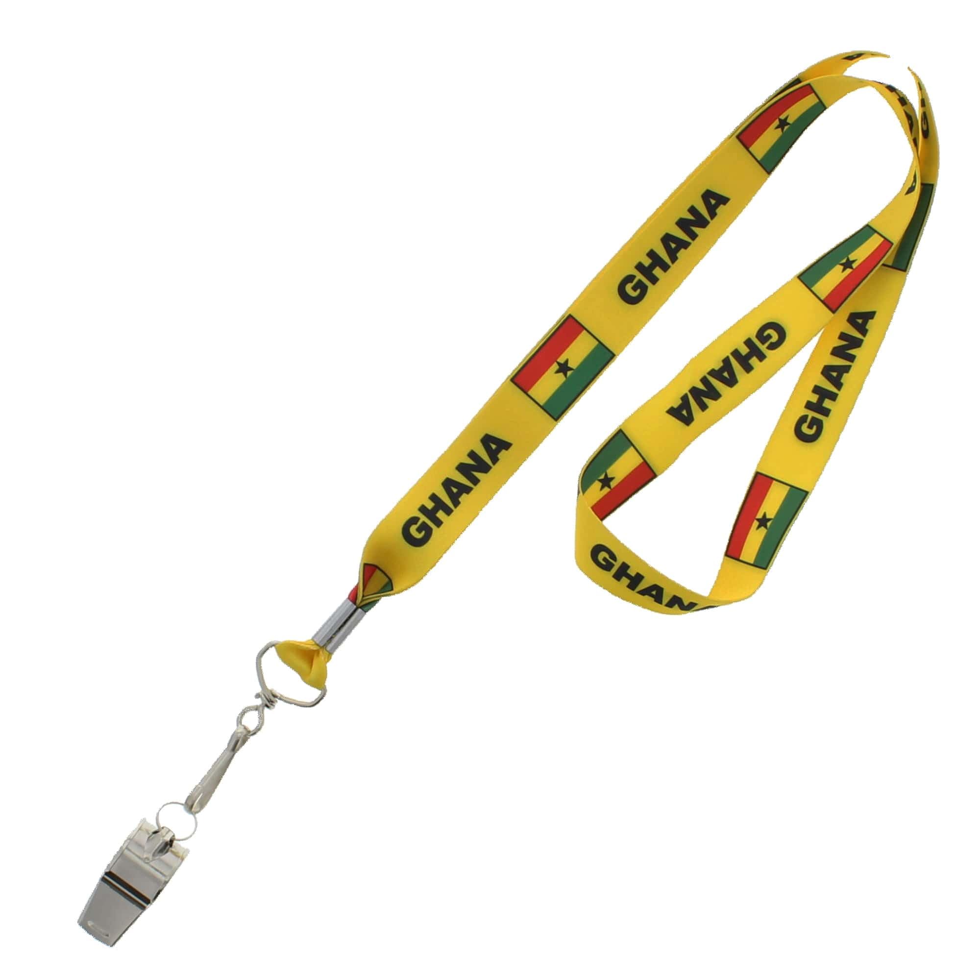 Zac's Alter Ego Metal Whistle on Ghana Lanyard