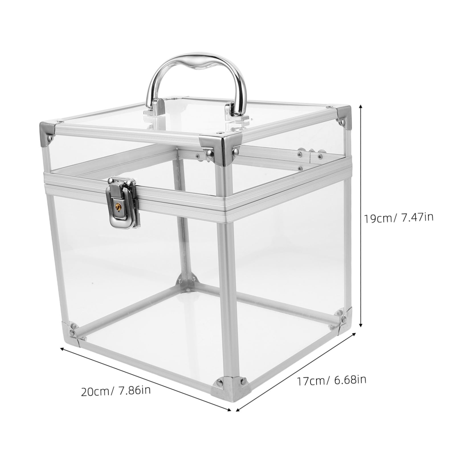 Ciieeo Organizer da Scrivania Protegge Dalla Polvere Elegante e Capiente in Acrilico Scatola Porta Vinili con Maniglia per Dischi e Cd per Spazi Ricreativi e Camera da Letto