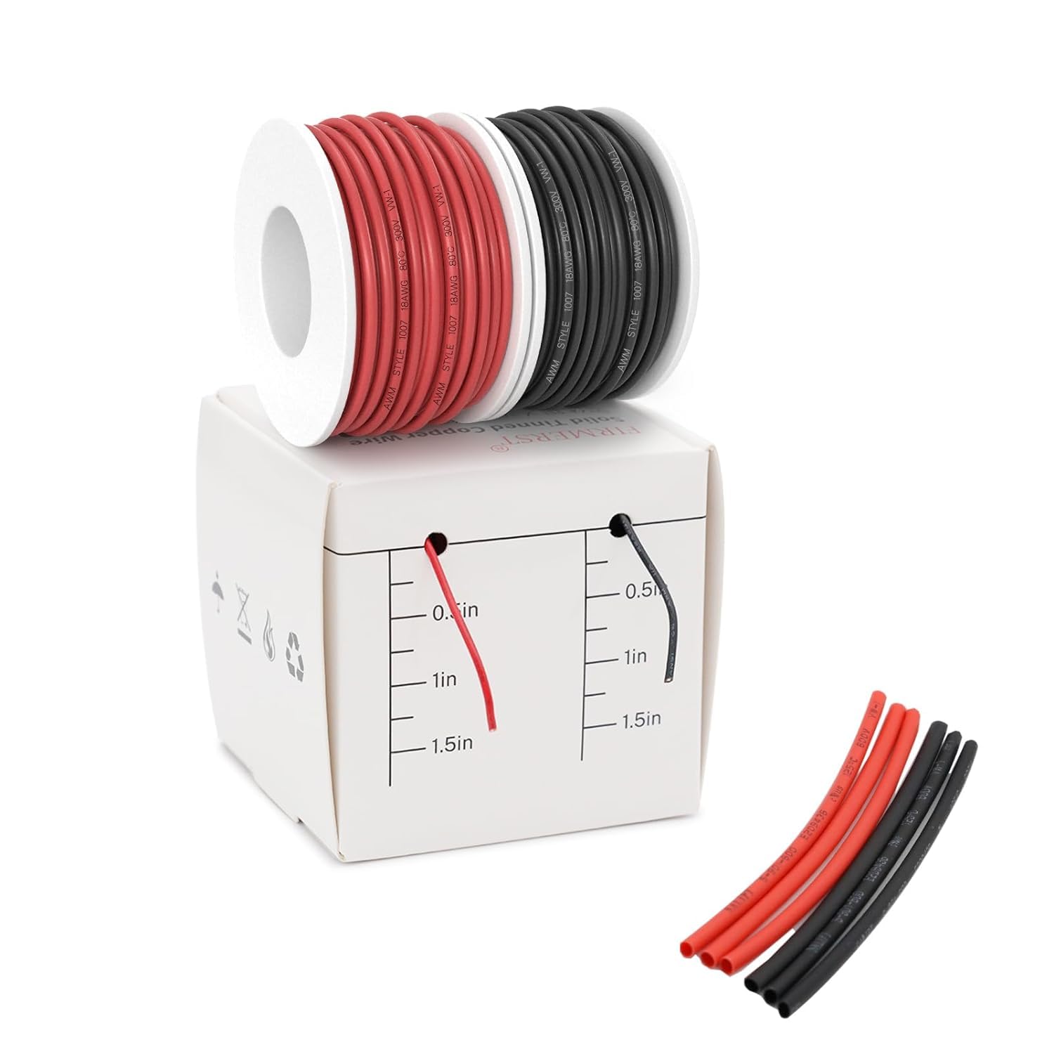 Amazon.co.jp: FIRMERST 配線ケーブル awg18 0.75sq 12m x2巻 車配線 
