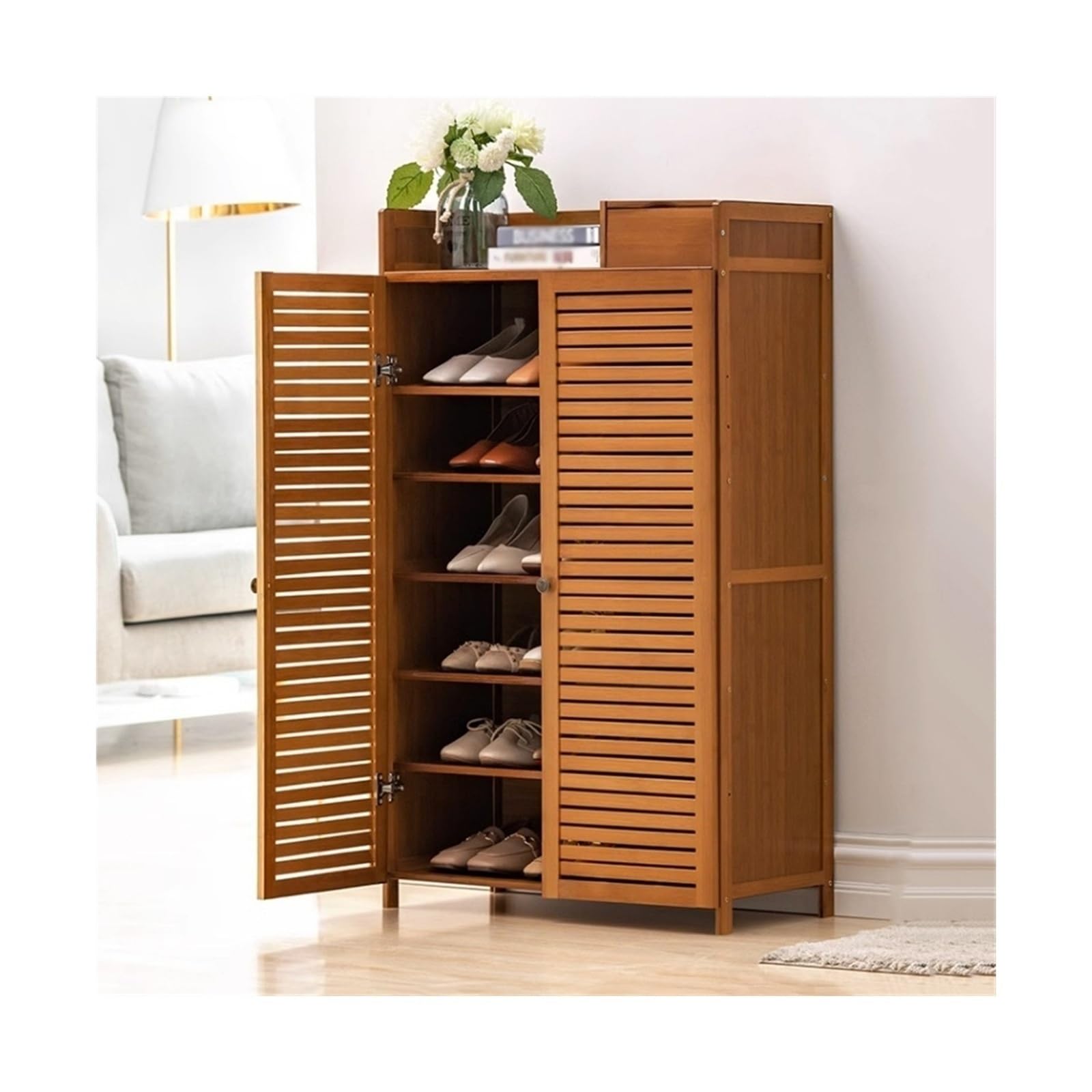 Organisateur de chaussures design pour une entrée épurée et accueillante au quotidien