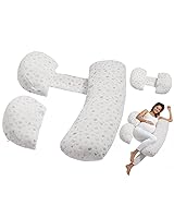 Vista 1 de VEVOR - Almohadas de embarazo para dormir, almohada de maternidad ajustable para mujeres embarazadas, almohada corporal de embarazo suave con funda