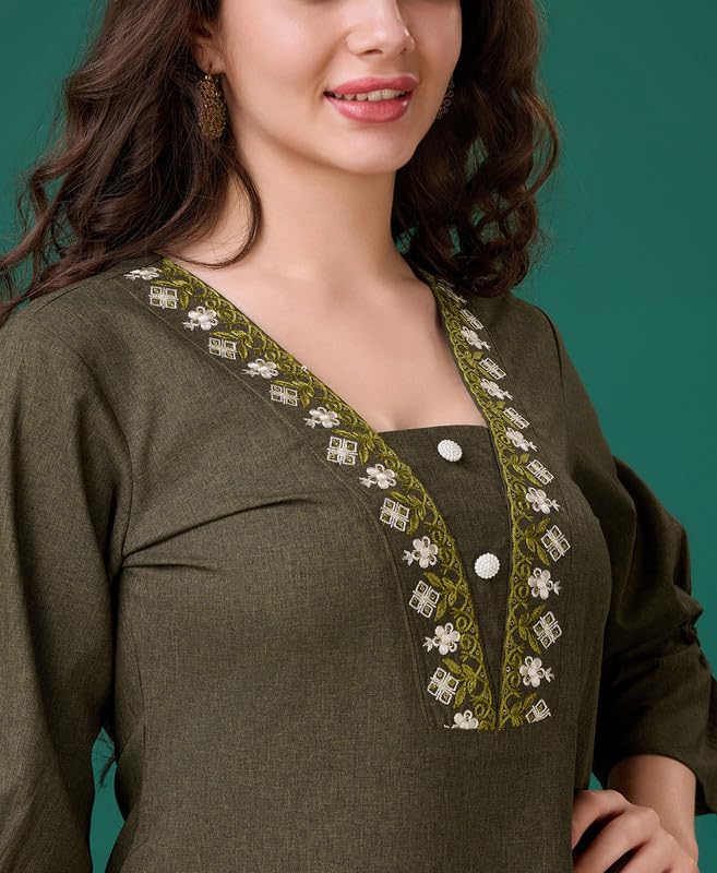 Image of MOJILAA Women Linen Floral Print Causal Co-ord Set | Linen Co-ord Set | Printed Co-ord Sets | Causal Wear | A-line Co-ord | Top and Bottom Wear
