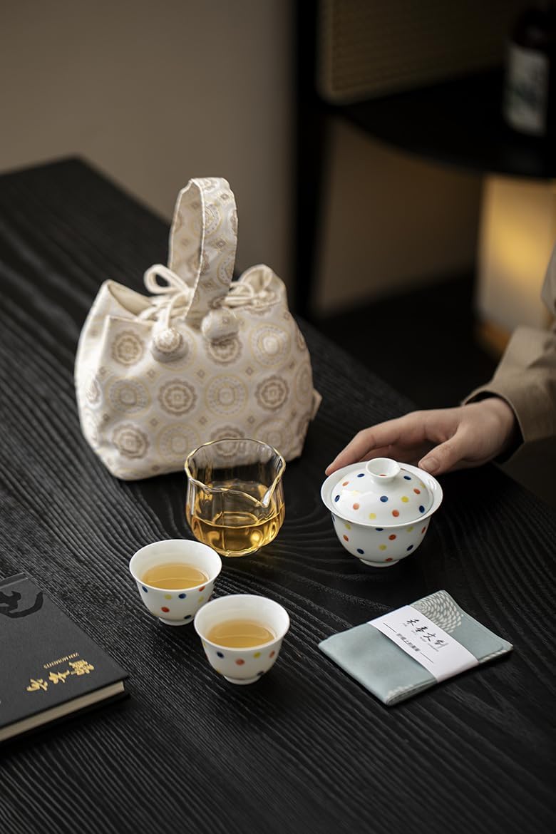 Traditional Chinese Ceramic Tea Set - Elegant Teapot and Cups for Tea Lovers and Friend-set1