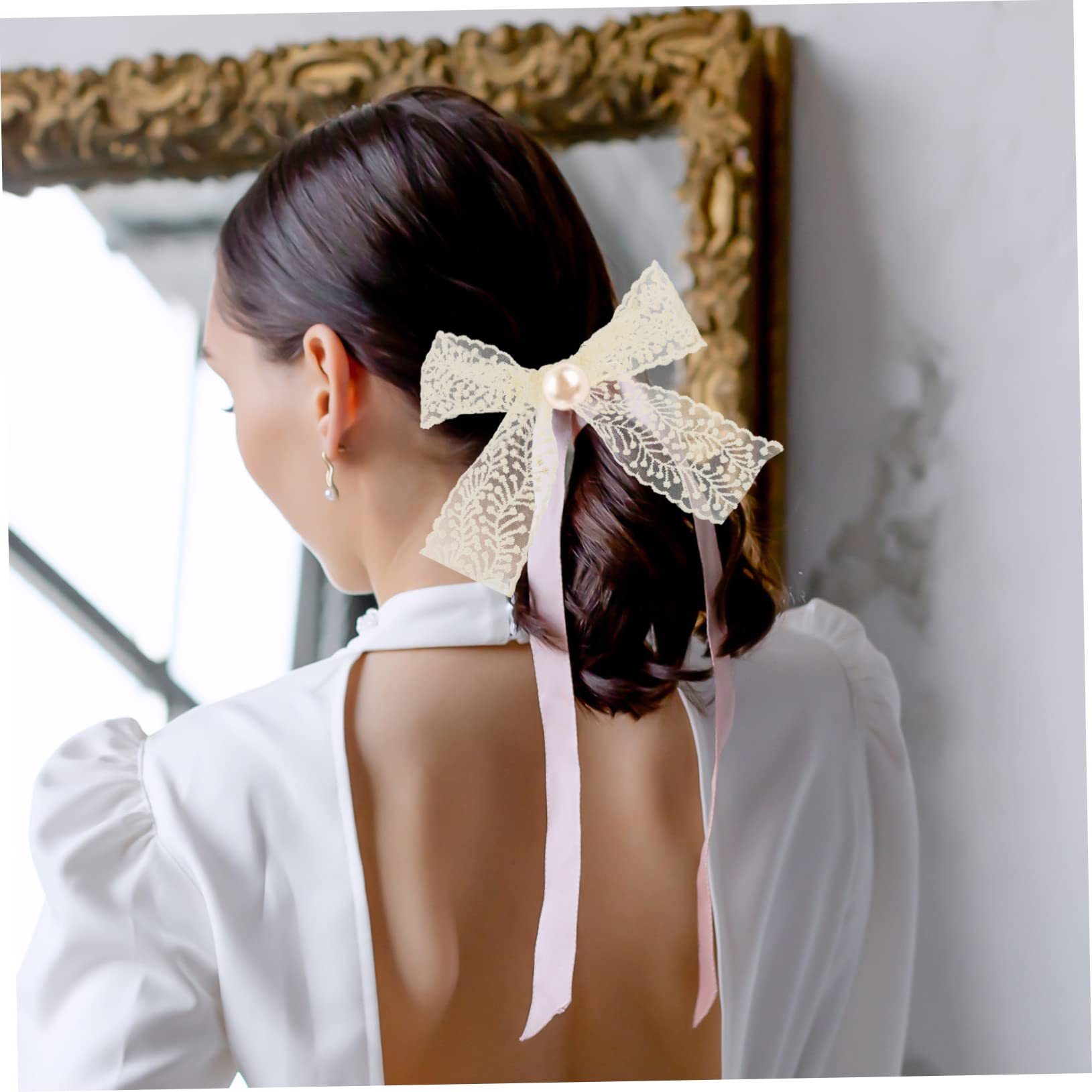 Operitacx 3rollos Encaje De Lazo Diy Para Manualidades y Accesorios De Cabello Metros De Ribete De Encaje Para Decoración De Ropa y Diademas Material Para Bonitos Adornos Estilo