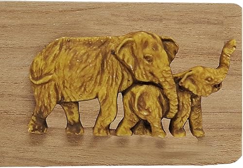 Vista 59 de WitnyStore Marcapáginas de madera tallada de 7 pulgadas de largo, elefante para papá y bebé, hecho a mano, accesorio de artesanía de madera único