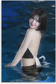 MOMO モモ TWICE トゥワイスキャンバスポスター (4) 印刷 キャンバス ウォール 画像 芸術 壁飾り 壁の絵 け ソファの背景08x12inch(20x30cm)