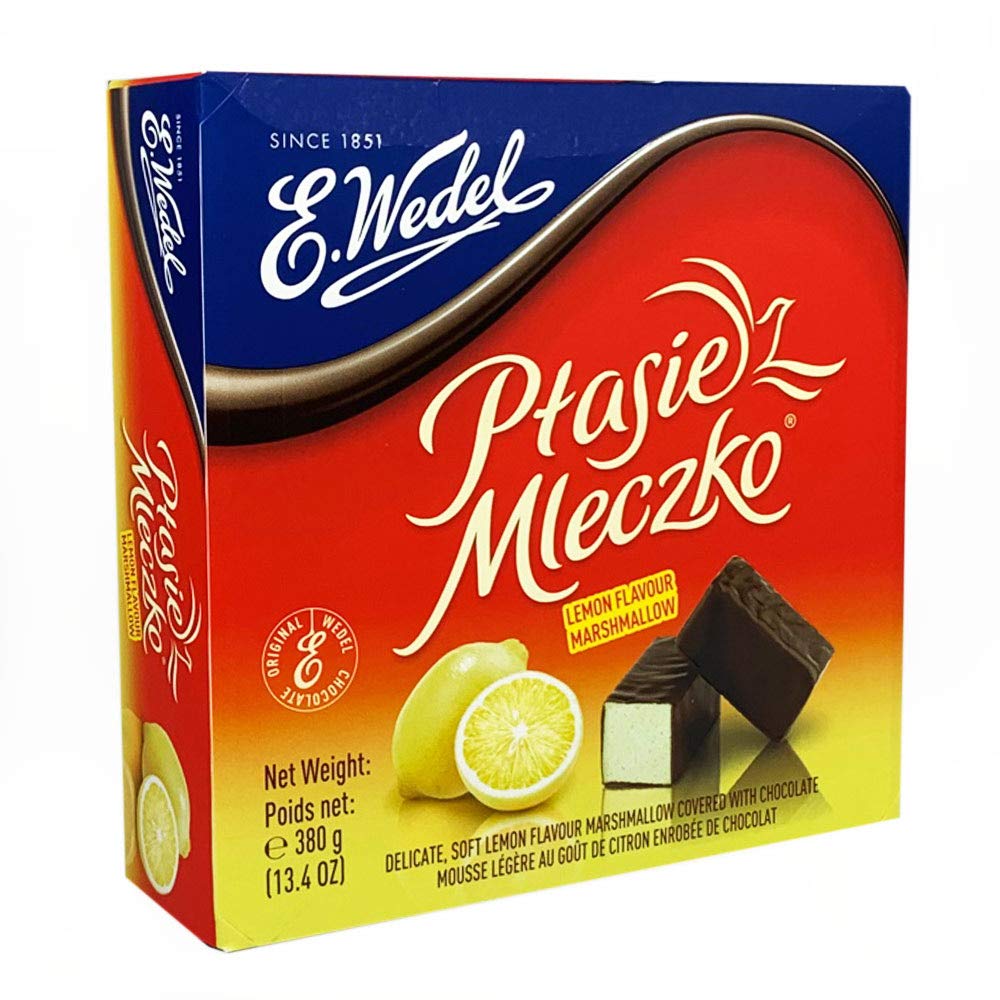 Lemon Marshmellow and Chocolate Candy, Polish Bird's Milk 380 g | 13.4 oz (pack of 2)
