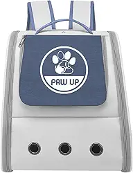 Bolsa Transporte Pet para Cães e Gatos 32x28x38 cm, Bolsa Mochila Respirável com Ventilação, Alças Ergonômicas e Tapete Removível, Resistente e Confortáve (Azul)