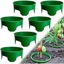 6 Pcs 10" Planting Grow Rings, Planting Rings for Vegetables Herbs Flowers | Garden Plant Support Ring, Planting Protective Round Edging to Separate Rock and Pest