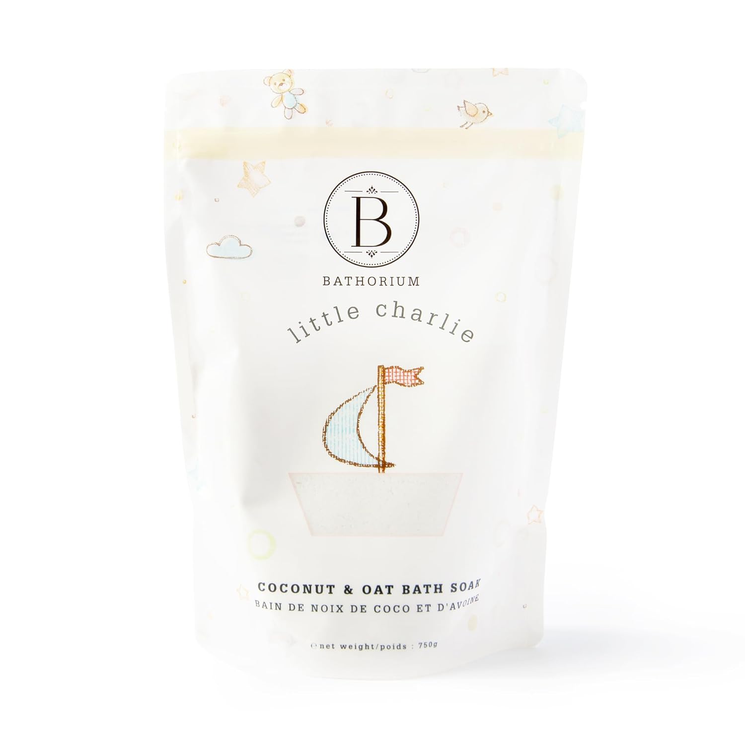 Bathorium Little Charlie Bath Soak, Nourishing Soak for Babies, Made with Colloidal Oat, Chamomile & Coconut, Moisturizes & Soothes Delicate Skin, 26 oz