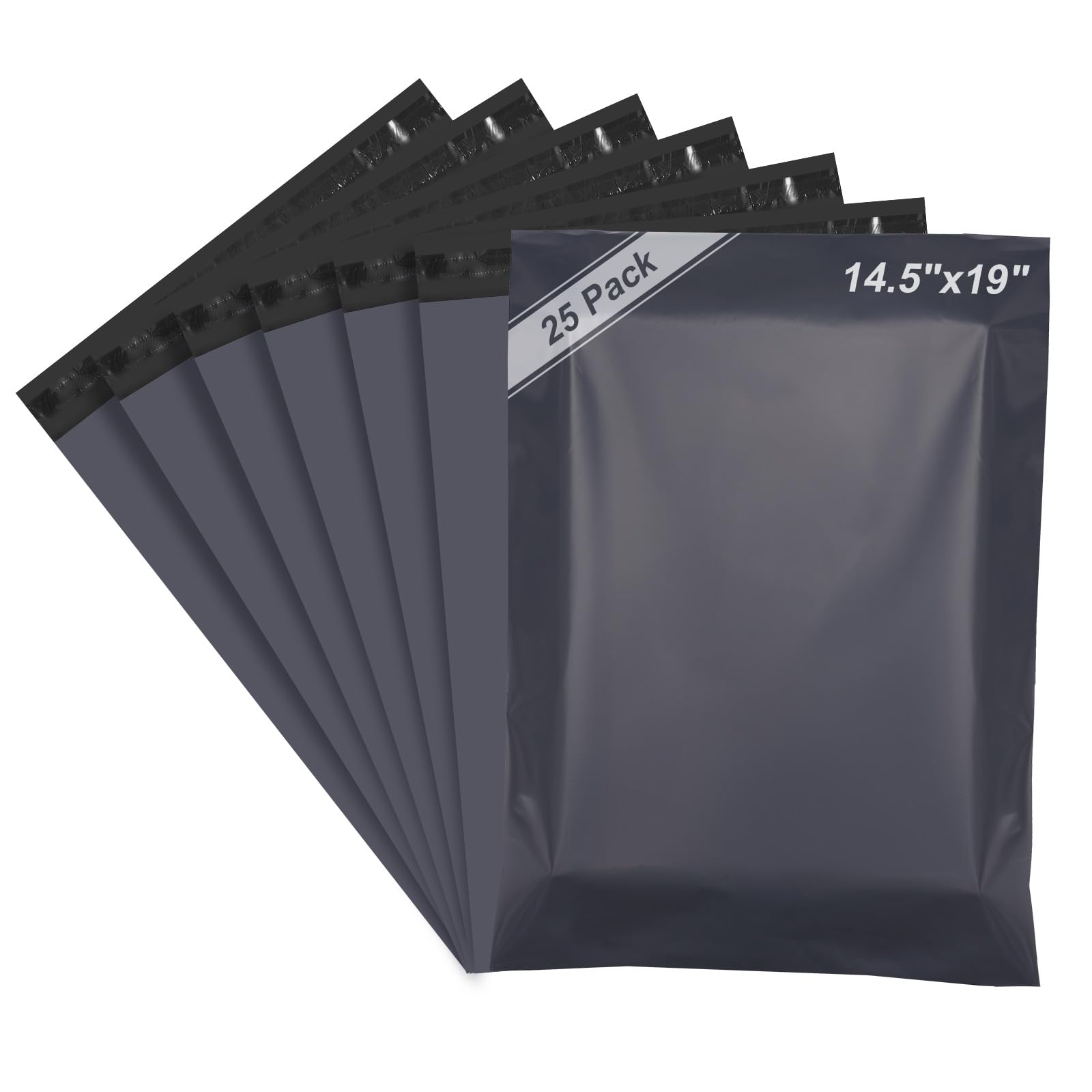 Parcel Bags 14X19 Postal Bags Self Seal, Shipping Mailers Mailing Bag for Clothes Envelopes Postage Bag for Packaging, 25Pcs (Grey)