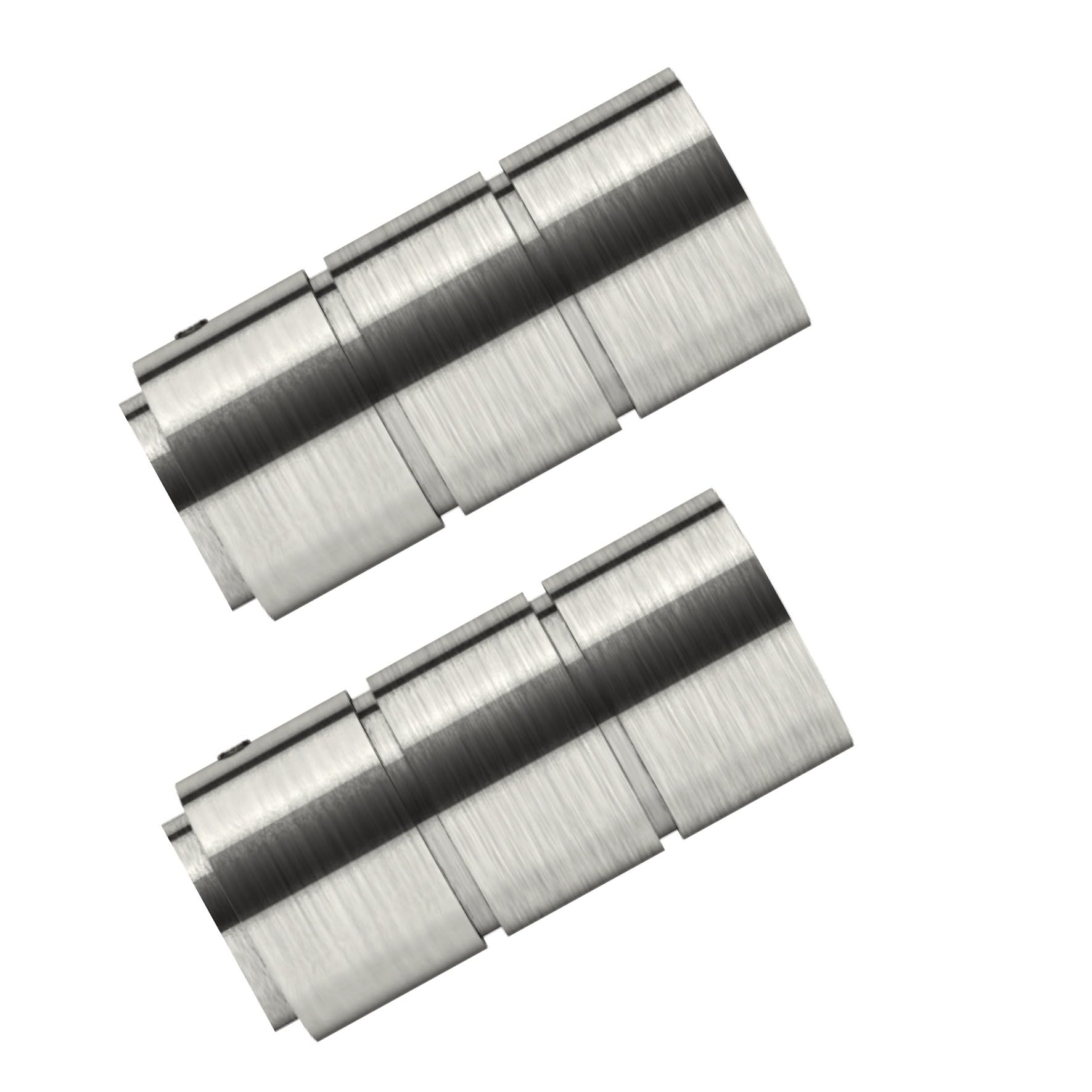 Curtain Pole Finials Pole Ends, Swish Elements, BROOKLYN, for 28mm Poles (Satin Steel)