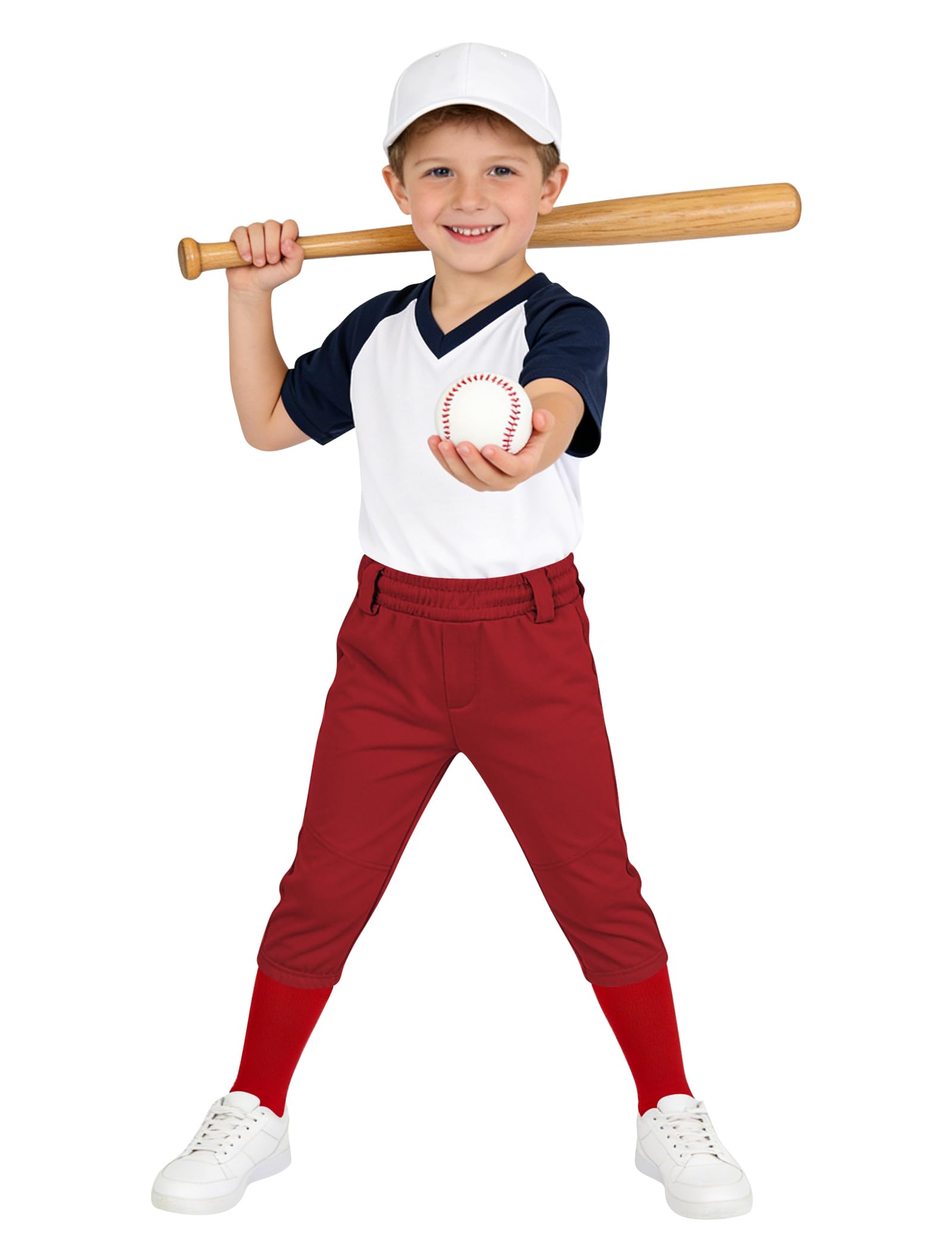 QBK 2T/3T/4T/5T to Youth Toddler Boys Knicker Baseball Pants Girl Softball Pants Kids Tee Ball Pants