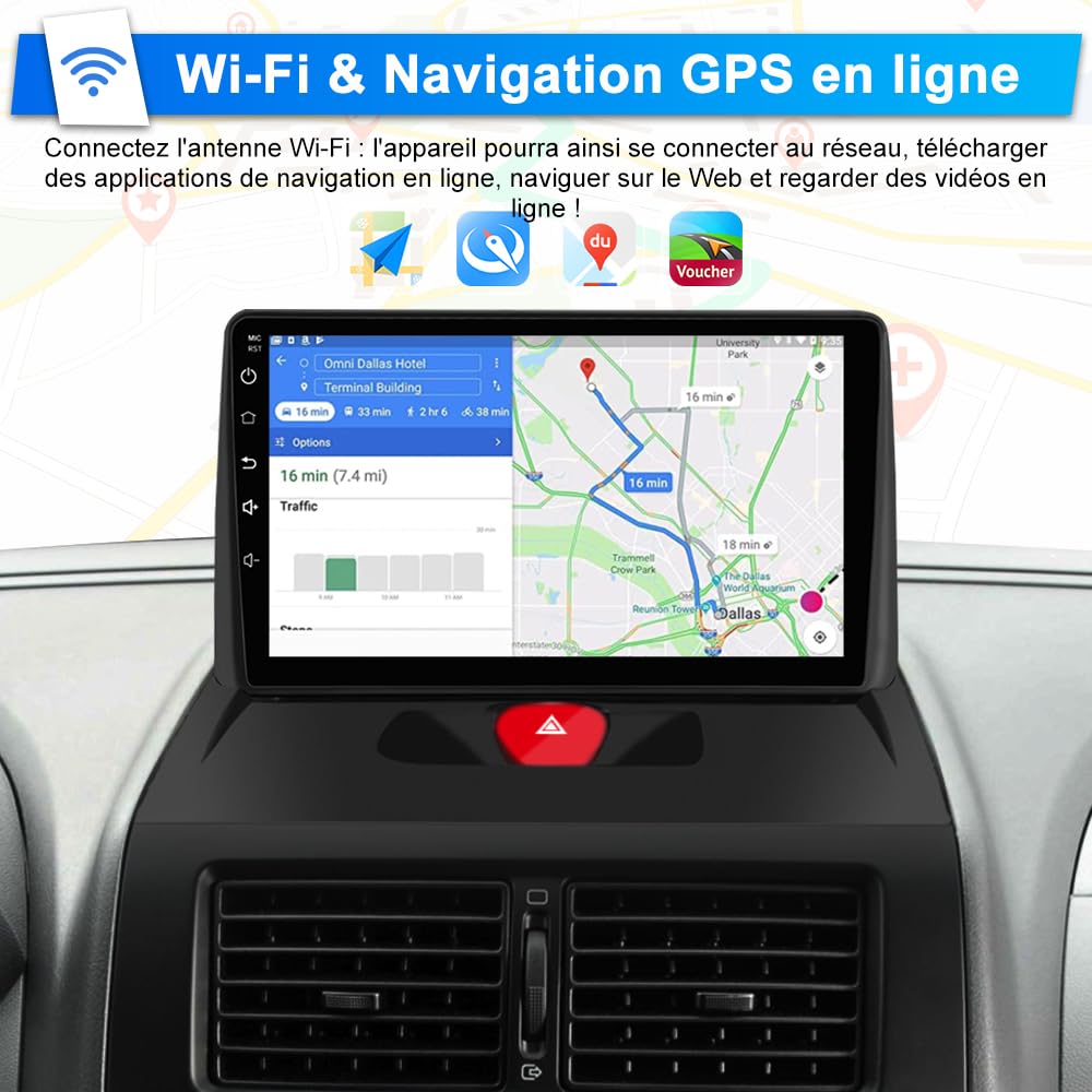 AWESAFE Autoradio Android 15 pour Peugeot Expert 2/Citroën Jumpy/Fiat Scudo/Toyota Proace (2007-2016), 9" Écran Tactile 2Go+64Go, CarPlay & Android Auto, GPS, Bluetooth WiFi FM USB DSP, SWC