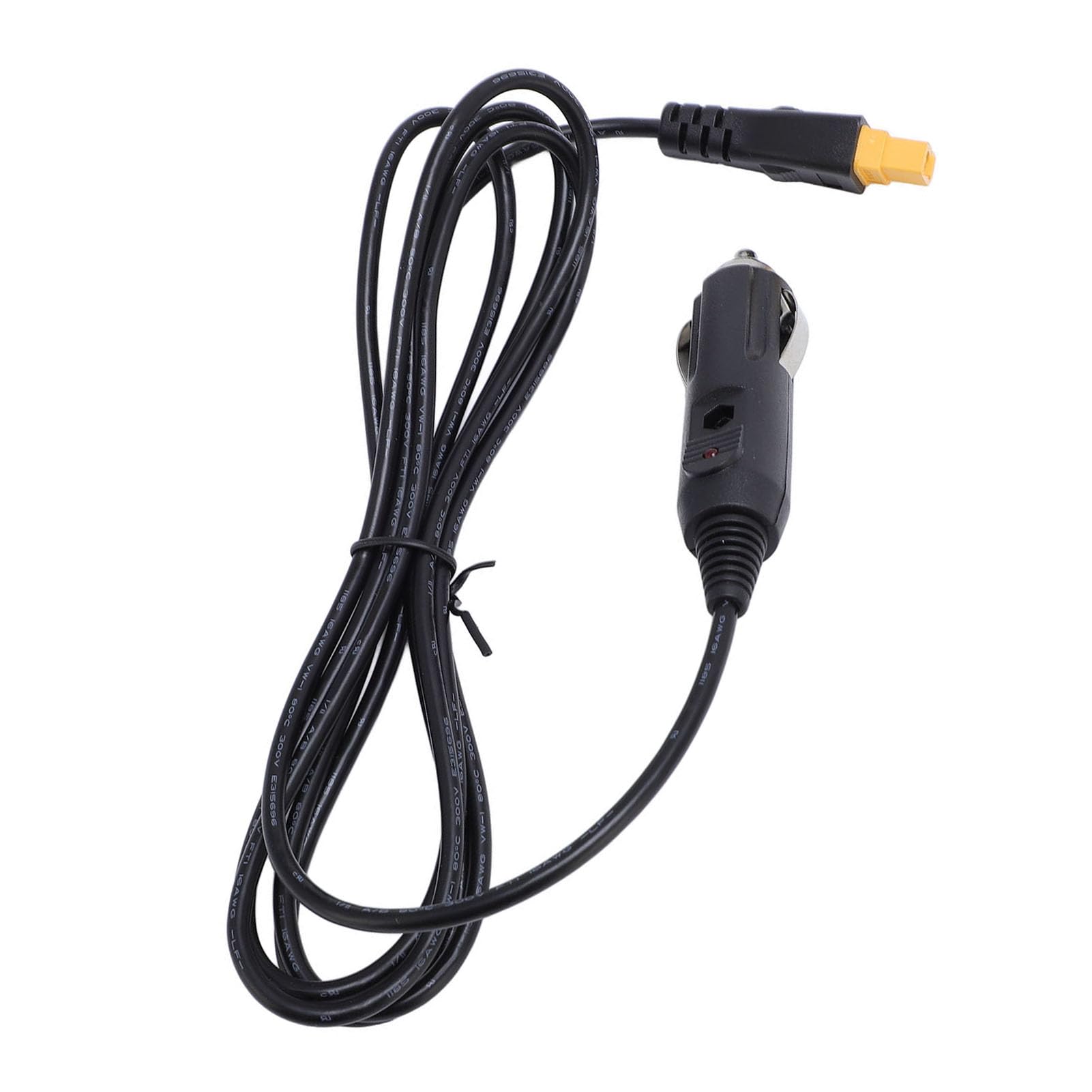 Eujgoov Câble Allume-cigare Mâle vers XT60 Femelle, Rallonge de 6,6 Pieds avec Fil 18awg pour Appareils RC Extérieurs
