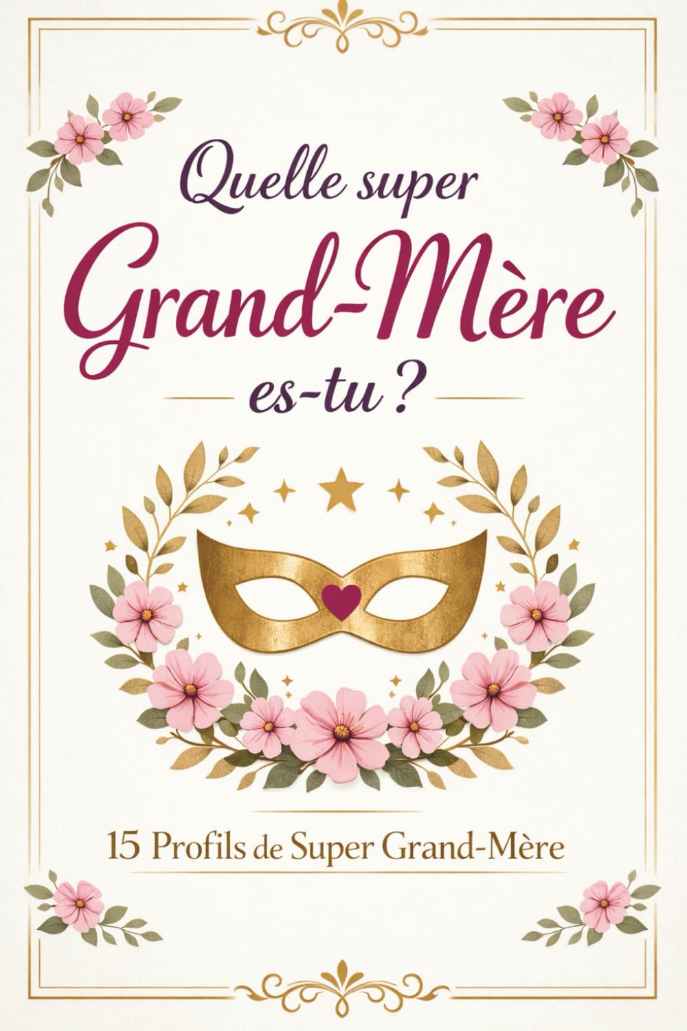 Quel super grand-mère es-tu ? Test de personnalité: Livre à offrir à sa grand mère, Idée cadeau original pour la fête des grands-mères, anniversaire ... compléter mamie et sénior. Cadeau pour mamie.