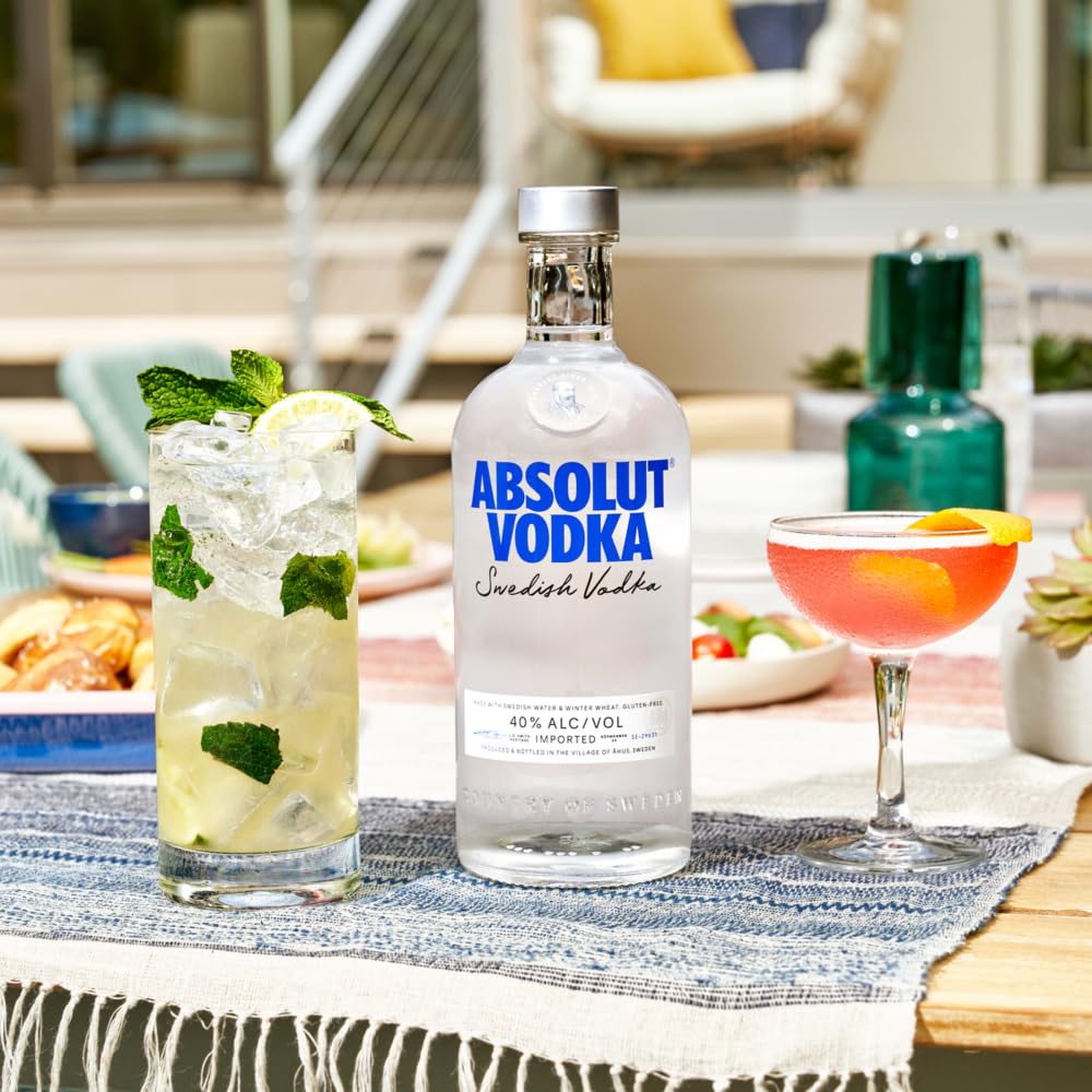 Amazon.com: Absolut Vodka, 25.4 fl oz (750 ml), 80 grados : Comida