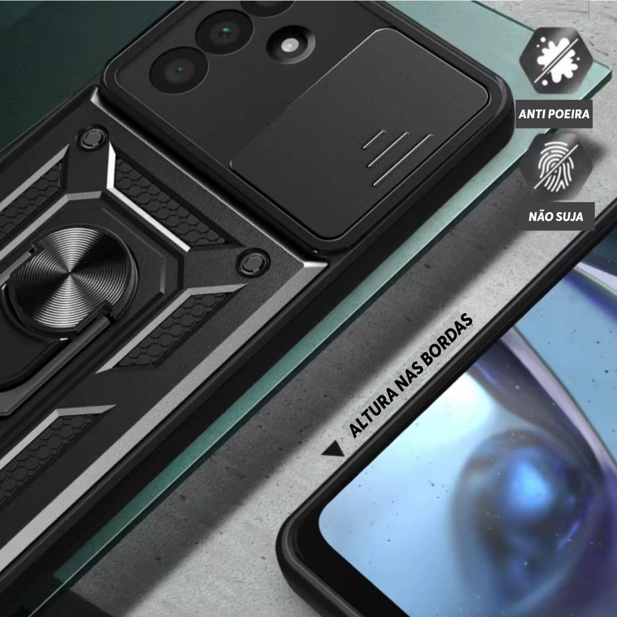 Capa Capinha Case Compatível com Samsung Galaxy A26 - Protetora Resistente Durável Anti Impacto Queda Choque Armor Armadura Militar