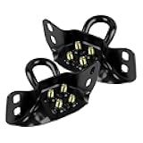 Front Bumper Tow Hooks:Compatible with 2017-2026 Ford Super Duty F250 F350 F450 F550,Part # HC3C17B804AB, BLACK