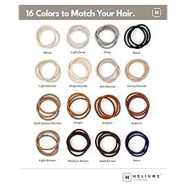 Cyndibands Elastic Hair Ties - Black - No Damage 4mm Ponytail Holders for Women & Kids, 24-Pack Hair Elastics in Neutral Colors