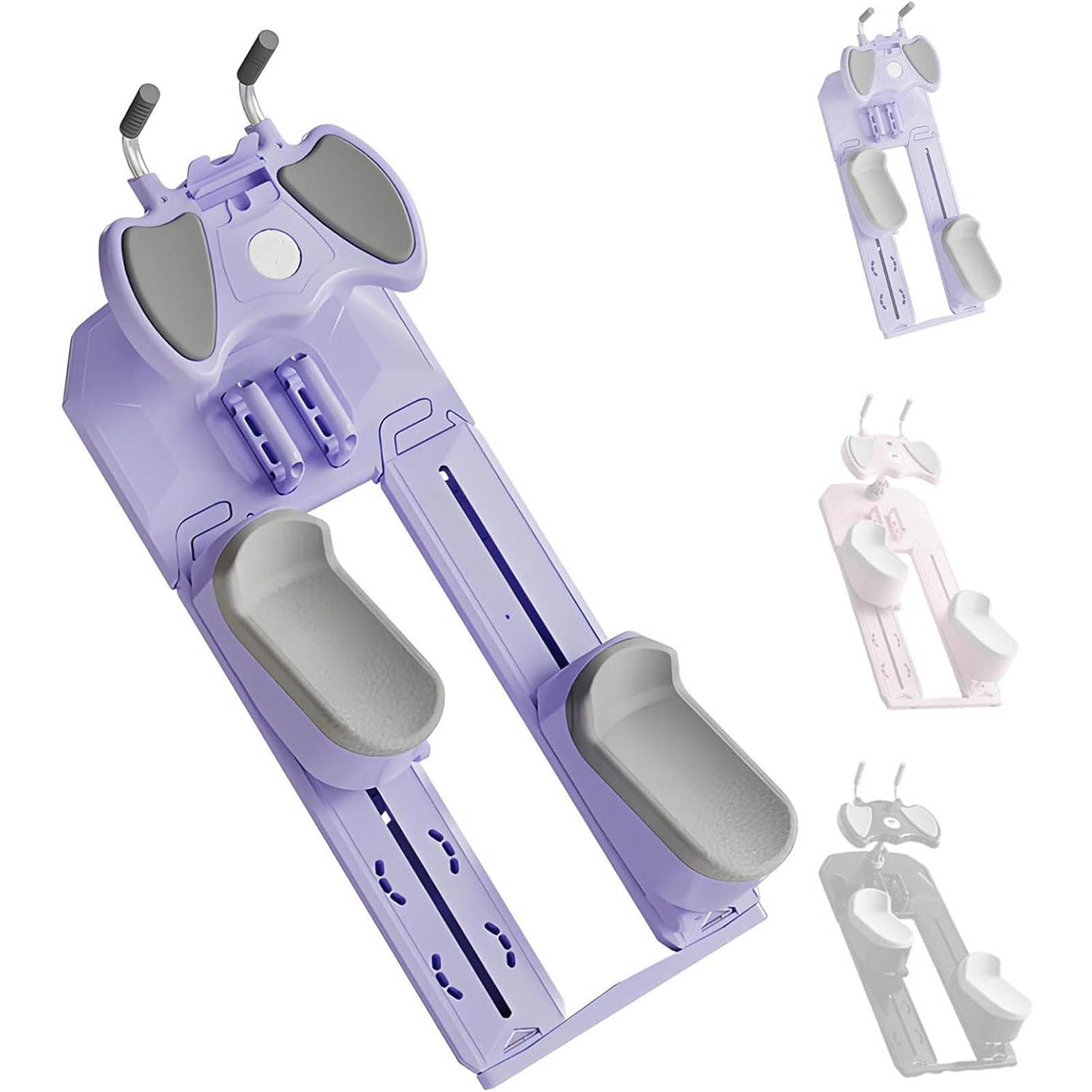 LJLYYDS Spine Twist & Stretch Trainer,Crawling Training Machine,Spinal Decompression Waist Fitness Equipment with LED Counter,Height Adjustable Ab Core Trainer for Home Gym Purple