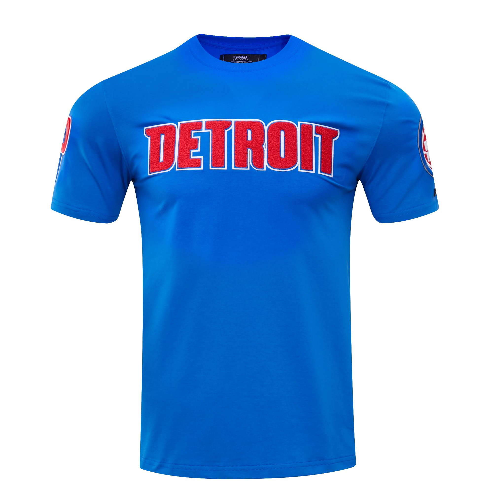 Pro Standard Mens NBA Detroit Pistons Classic Chenille Short Sleeve Tee Royal Blue L