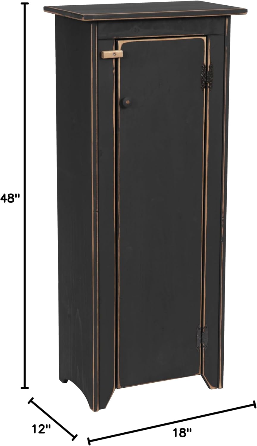 Furniture Barn USA Farmhouse Pine Jelly Cupboard, Black