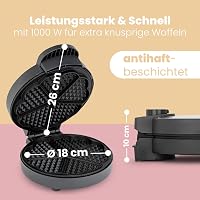 Clatronic WA 3492 Gofrisütő 1000W Rozsdamentes Acél 18cm Tapadásmentes Bevonat 3
