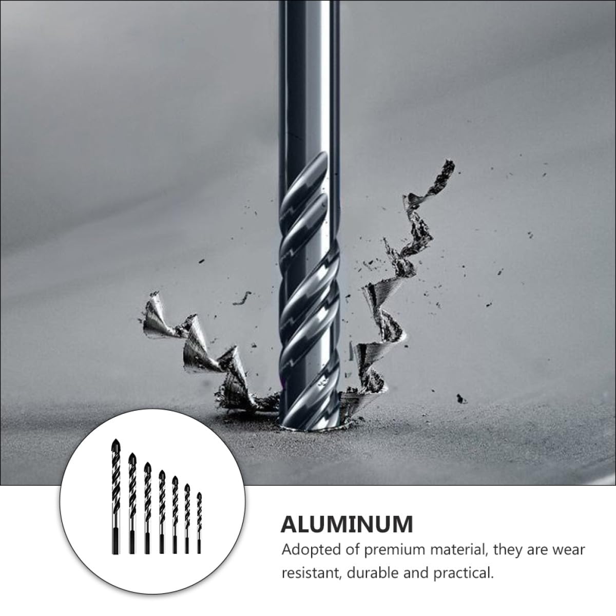Hard Alloy Drill Bits for Concrete and Tile High Efficiency Porcelain Drill Bits for Household and Outdoor Use Durable and Wear-Resistant
