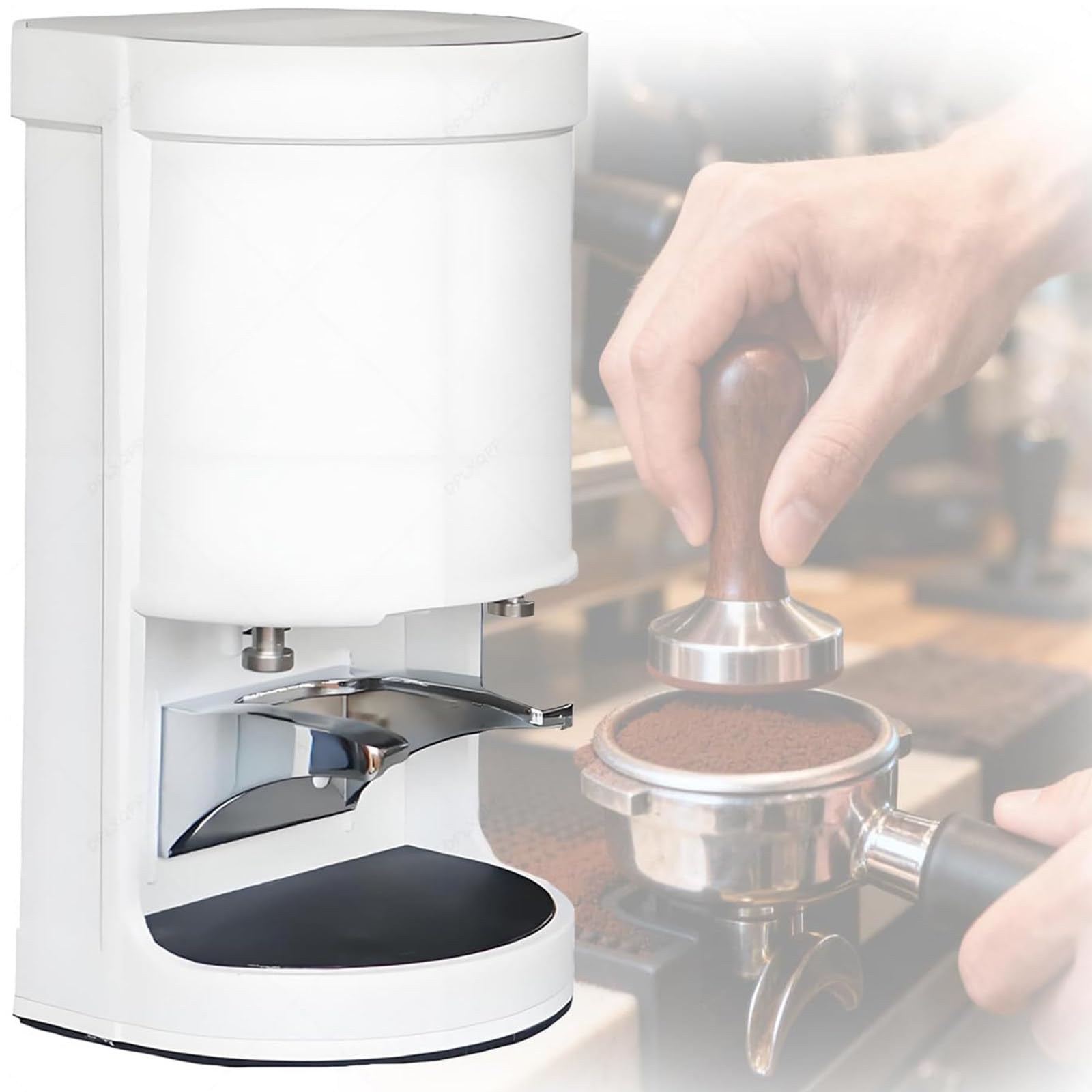 58MM Coffee Tamper - Automatic Electric Bean Powder Press Machine for Expresso - 10-30KG Pressure - 1 to