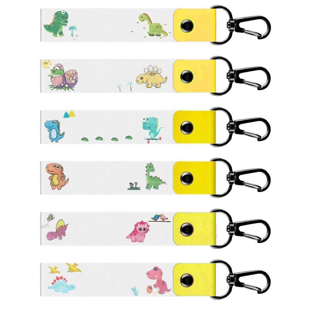 JZS Personalized Name Tag Hook, 6 Pieces Cute Name Tag Hooks Child ID Tags Backpack Name Tag Daycare Labels Name Tags for Backpacks Water Bottle Labels