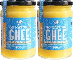 Kit com 2 Vidros de Ghee com Sal Marinho Integral de 300g cada - Go Nature