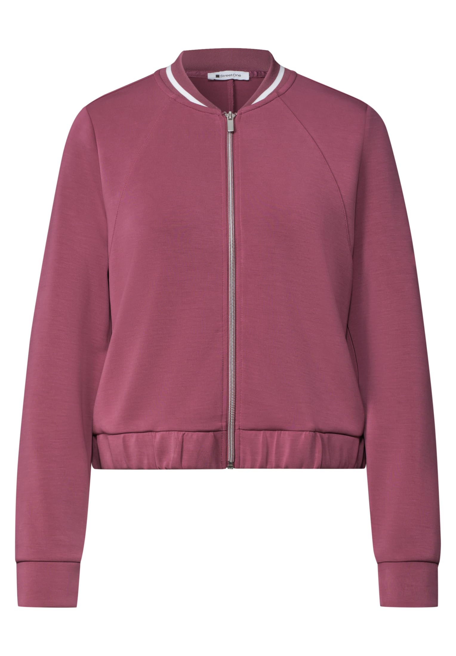 Street One Langarm Jacke im Silk-Look mit Zipper