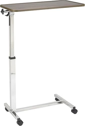 Miniatura 6 de Drive Medical Mesa inclinable sobre cama con ruedas, nogal