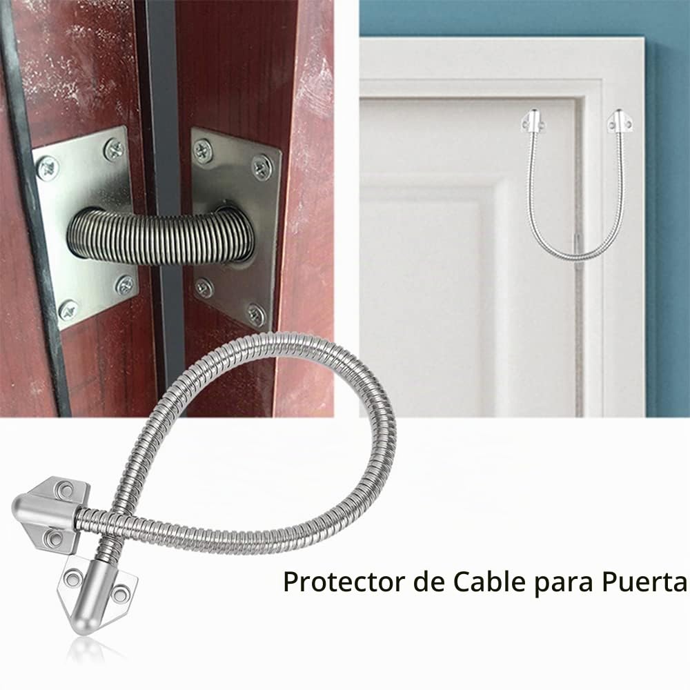 Bucle de Puerta, con Protector de Cable de Puerta de Montaje Expuesto de Cuello de Cisne Flexible, Funda de Montaje expuesta, línea de Video de Bloqueo de Puerta para de Control de