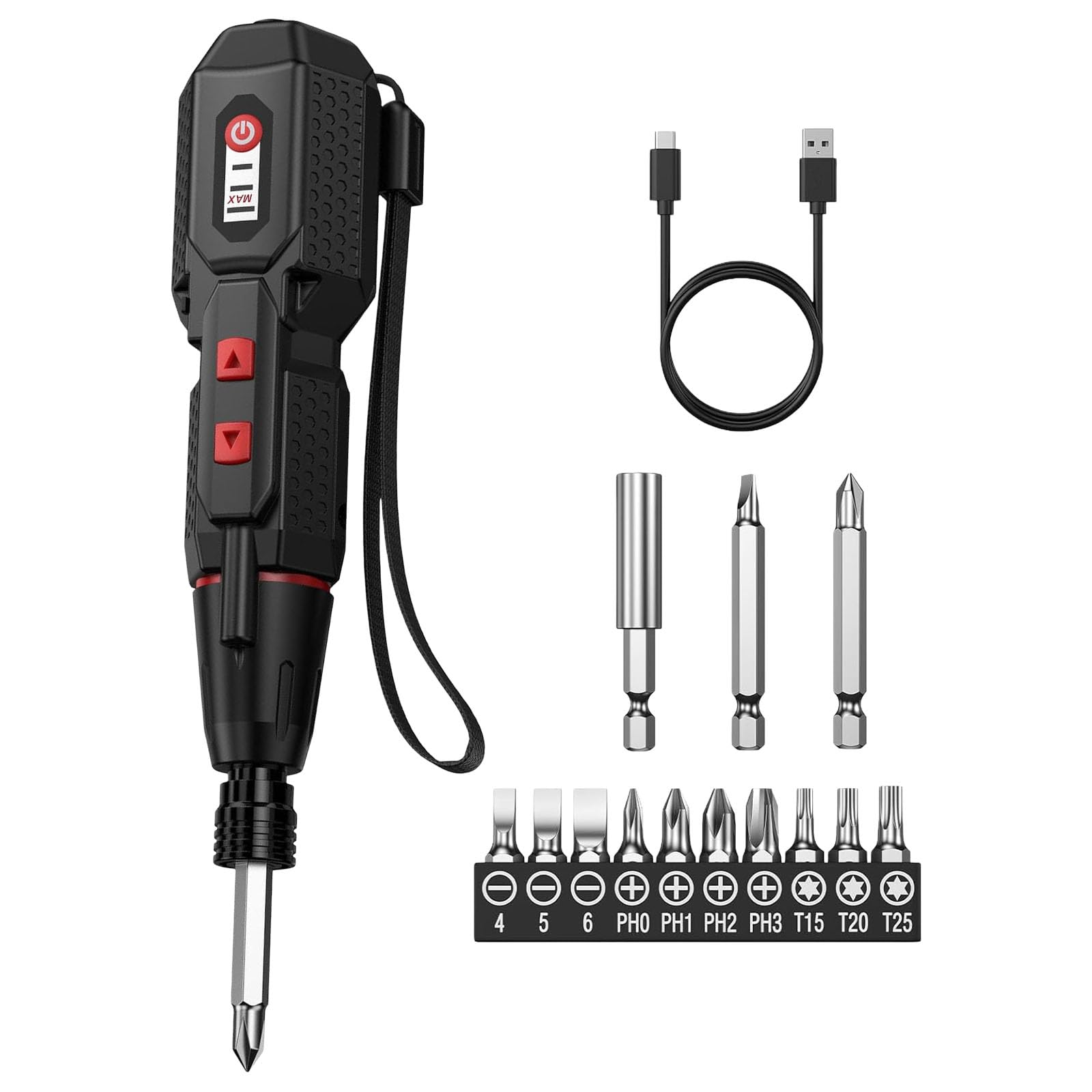 Tsophreniq Light Rechargeable 4.2V Electric Screwdriver Set Cordless Design Lithium Batteries Powered Includes Led For Work Cordless Electric Screwdriver