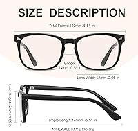 Vista 5 de hunsquer Gafas de luz azul para mujer/hombre, gafas de luz azul para computadora