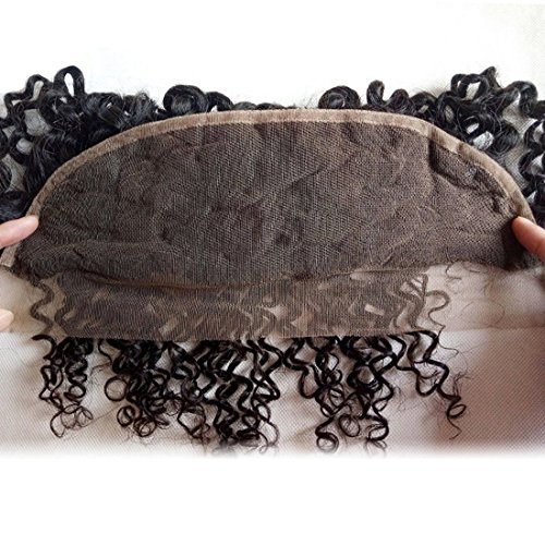 Ali Julia Hair Brazilian Curly Hair 3 Bundles with 13x4 Frontal Lace Clsoure Virgin 100% 8A Unprocessed Human Hair Extensions Natural Color (20 22 24+18 inch - Thumbnail 7