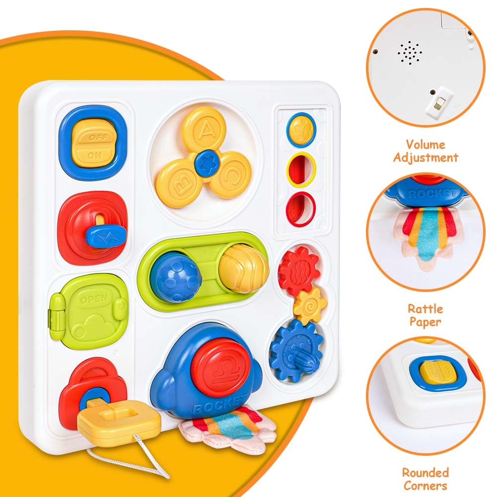 Aolso Montessori Busy Board for Toddlers, Travel Toy for 2-4 Year Old Boys Girls, Pop up Toy, Early Development & Activity Educational Toy, Fine Motor Skills for Babies - Image 3