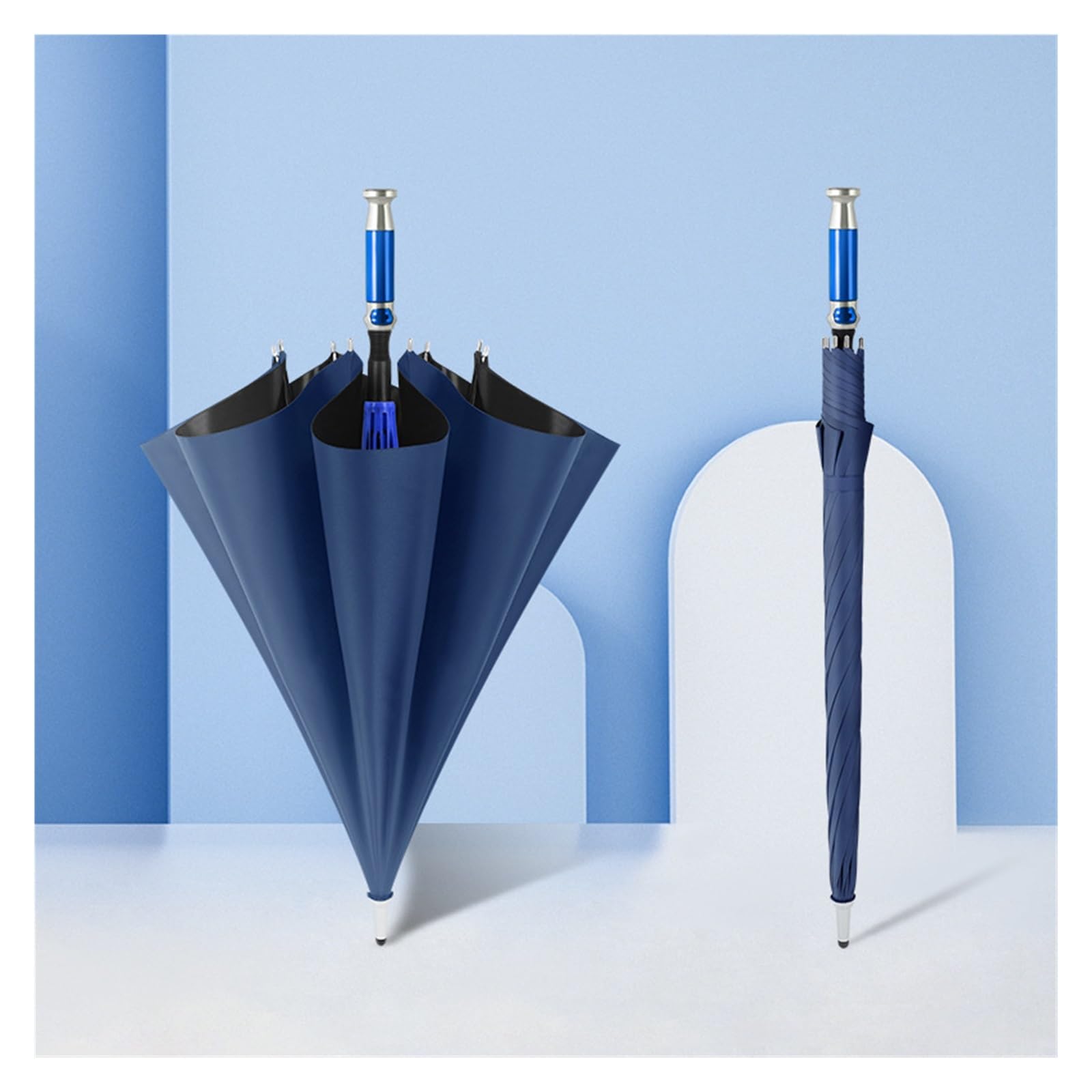 Parapluies Coupe-Vent Créatifs À Long Manche, Parapluie Droit pour Voiture, Affaires, Voyage