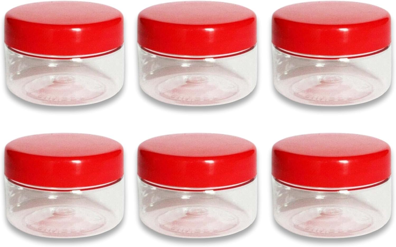KANSY Plastic Storage Containers Round Clear Spice Jars With Screw Top Lids, Airtight Bpa Free Plastic Mason Jars For Kitchen Pantry, Jam Jars For Crafts And Hardware (12x 50ml)